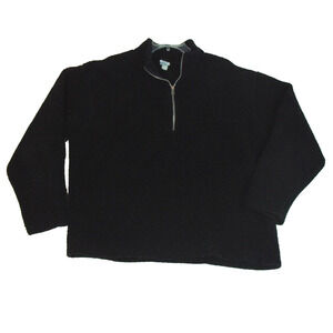 Old Navy Sherpa Fleece 1/4 Zip Pullover Sweatshirt Top Black Jacket Size XL